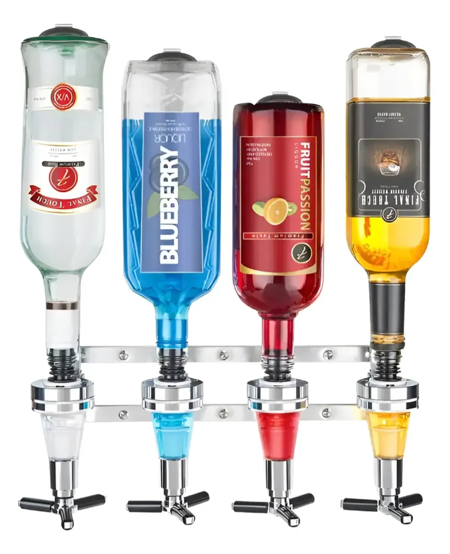 Dispensador Licores 4 Botellas Pared